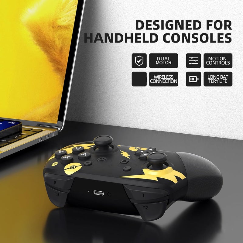 YKASEK Switch Pro Controller, Wireless Switch Controllers with Carrying Storage Case, Upgraded Gamepad Switch Remote Replacement for Switch Controller Support NFC/Dual Vibration/Screenshot/Wake-up Function - Image 5